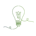Inspiring leaders to their natural success icon of lightbulb on white background